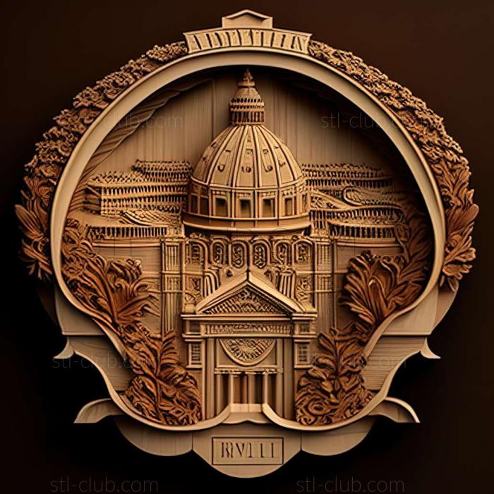 3D model Vatican City  Vatican City State (STL)